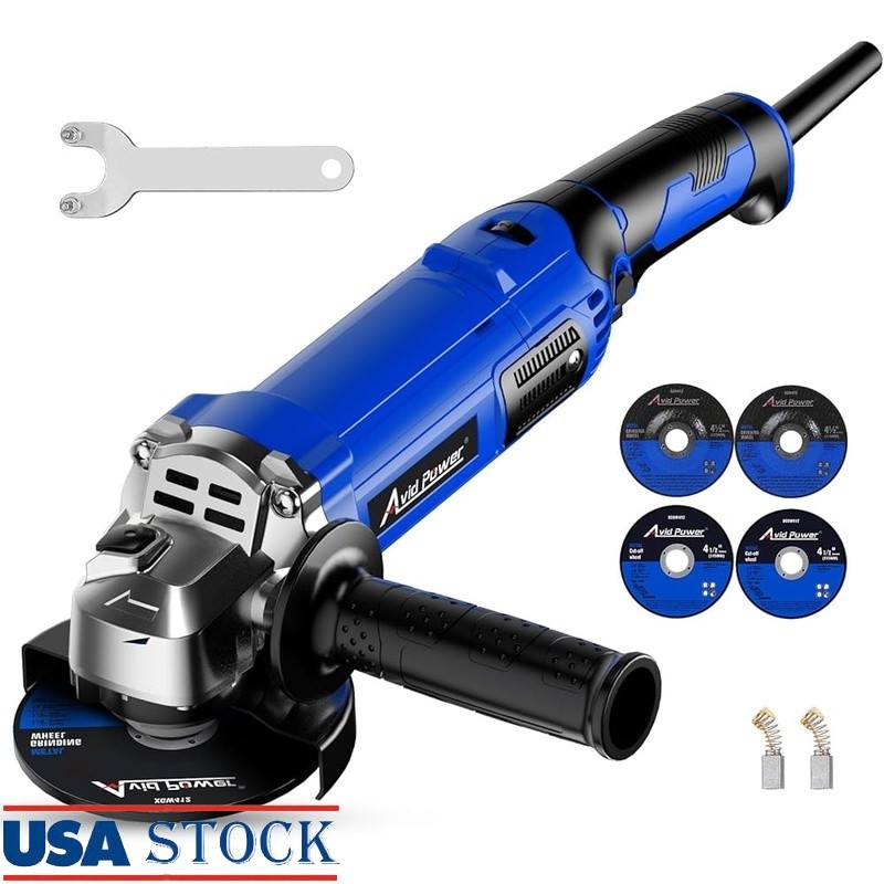 4-1/2 Inch Electric Angle Grinder 1000W 8 Amp Variable Speed Cutting Tool New