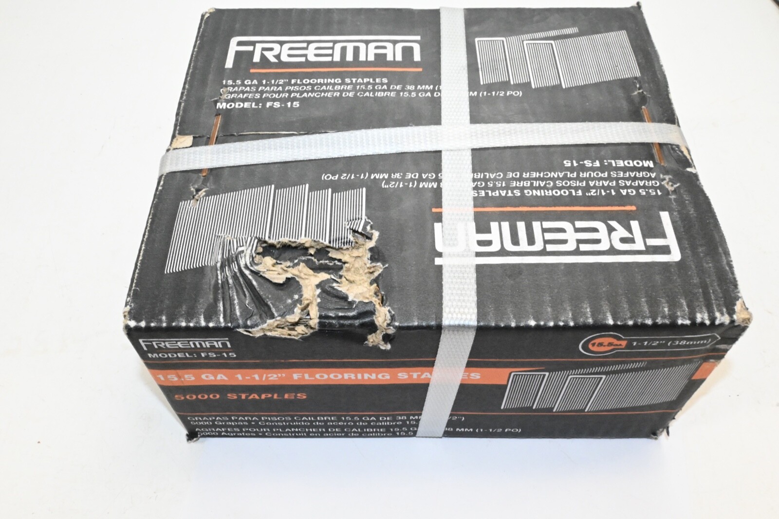 Freeman FS15 15.5-Gauge 1-1/2 in. Flooring Staple Set (5,000-Pc) New