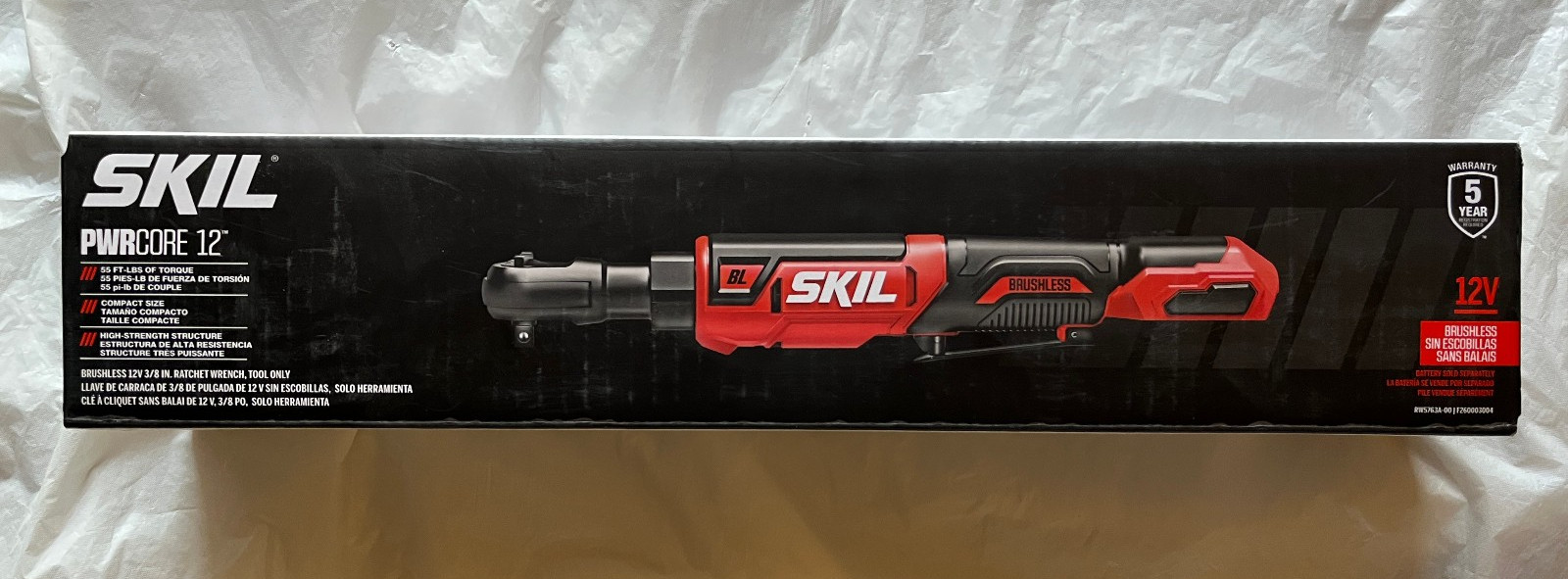 NEW SKIL RW5763A-00 12V PWRCORE 12 Brushless 12V 3/8&Prime; Ratchet Wrench Tool Only
