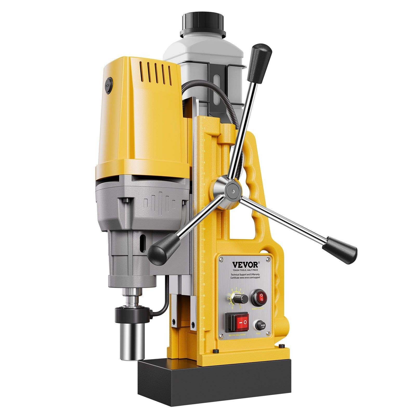 2in 1400W 2922lbf Portable Magnetic Drill Press 0-750RPM 10-Speed