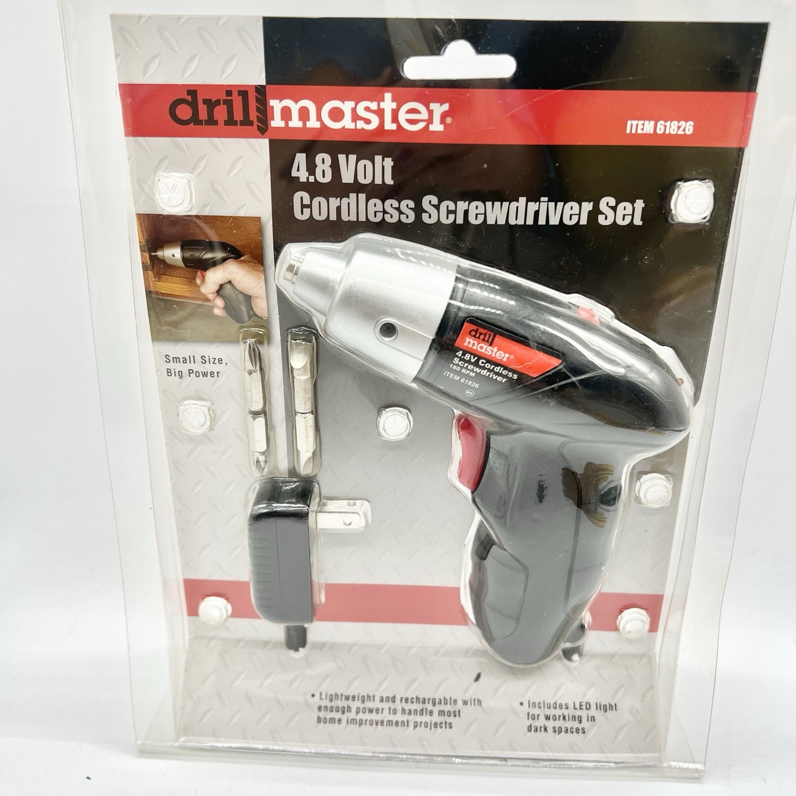 Drill Master 4.8 Volt Cordless Screwdriver Set – New