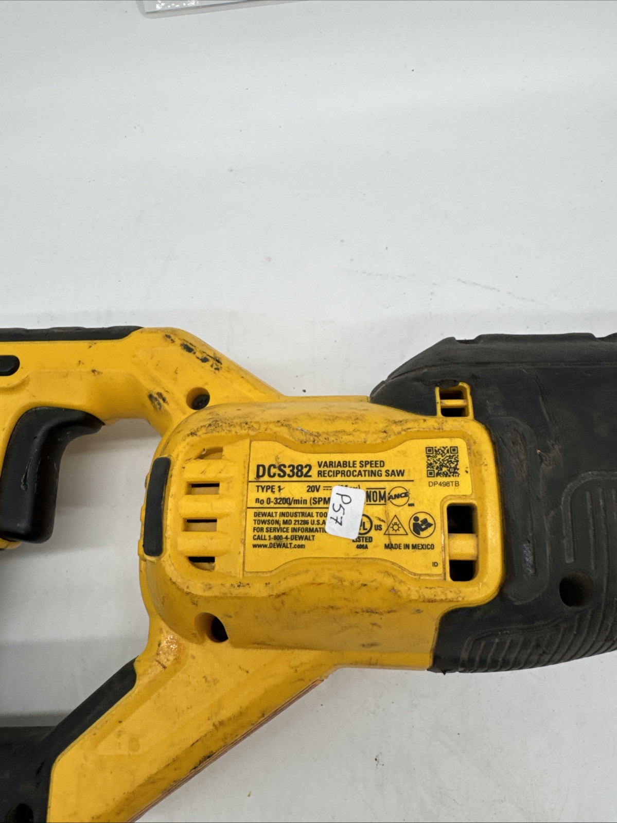 DeWalt DCS382 20V MAX XR Brushless Cordless Reciprocating Saw,parts P57