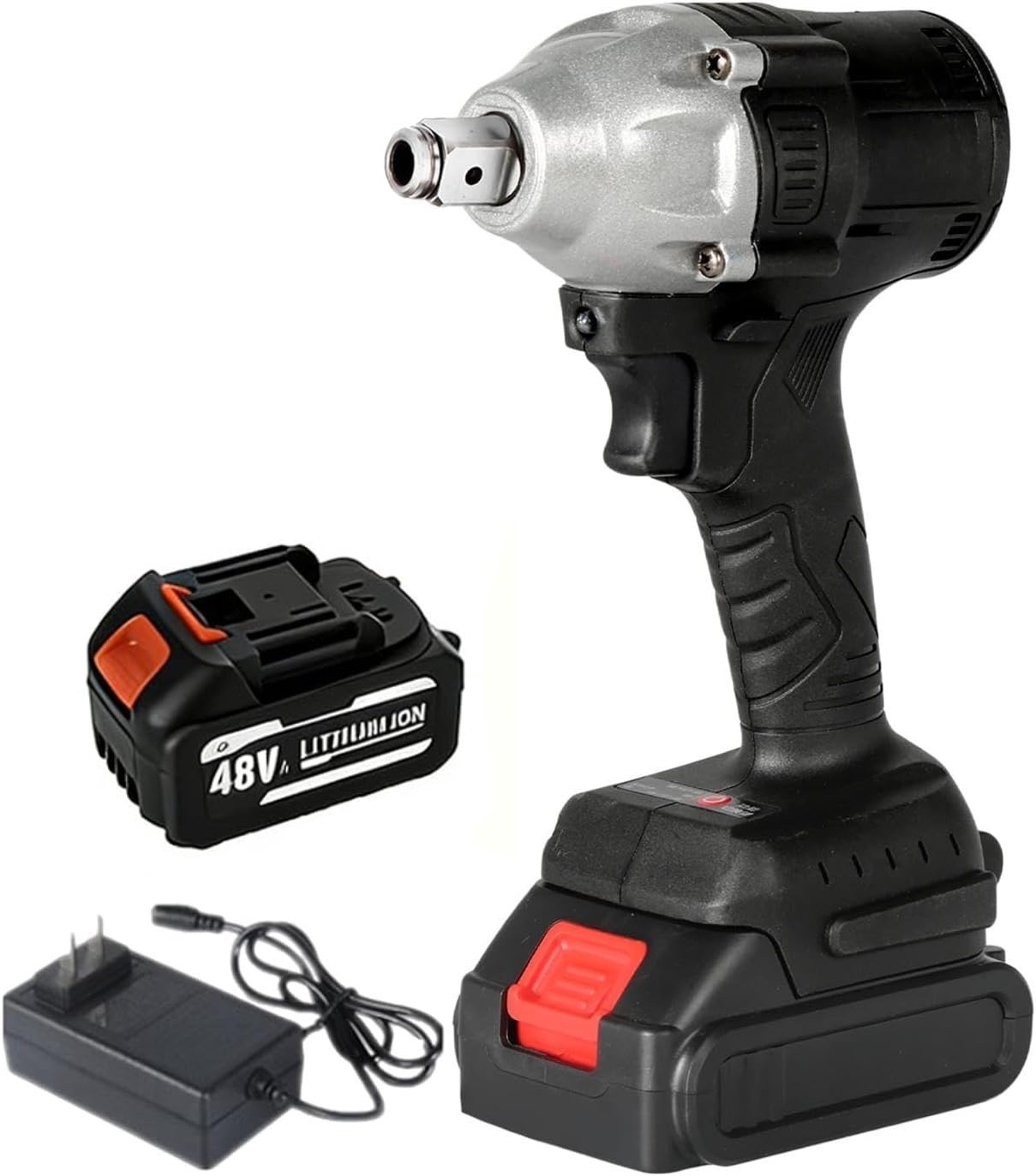 Cordless Impact Wrench with battery, Electric Impact Wrench 1/2 inch 48V Torque