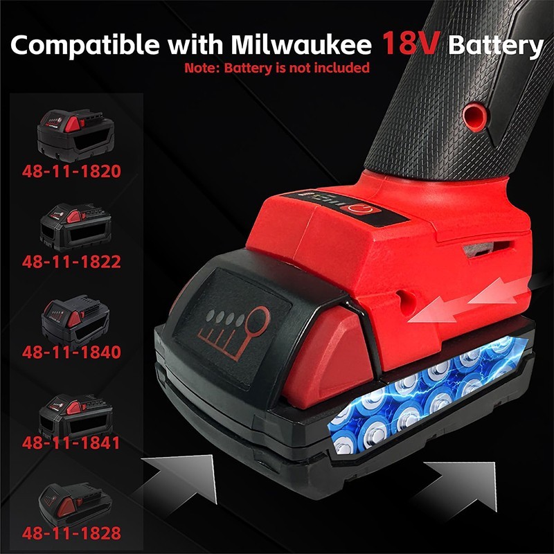 Cordless Brushless 125mm Angle Grinder for Milwaukee 18V Battery 11000 RPM TOOL