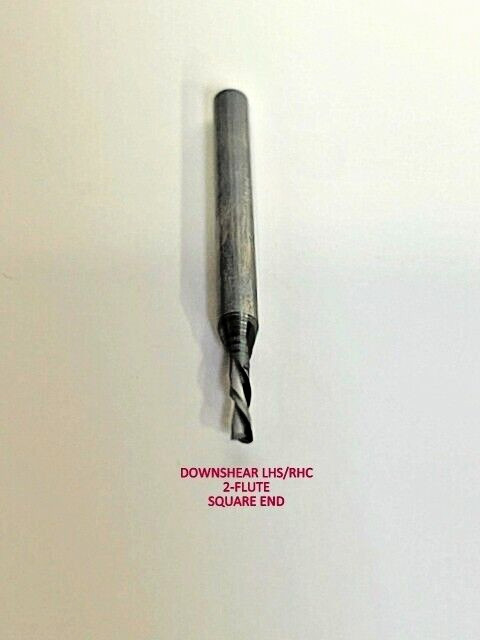 CARBIDE DOWNSHEAR ROUTER BIT 1/16&Prime; DIAMETER 1/4&Prime; LOC 1.5&Prime; OAL DOWN CUT LHS RHC