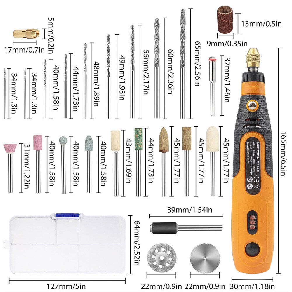 48pcs Abrasive for Dremel Rotary Tool Accessories Grinding Sanding Polishing Set