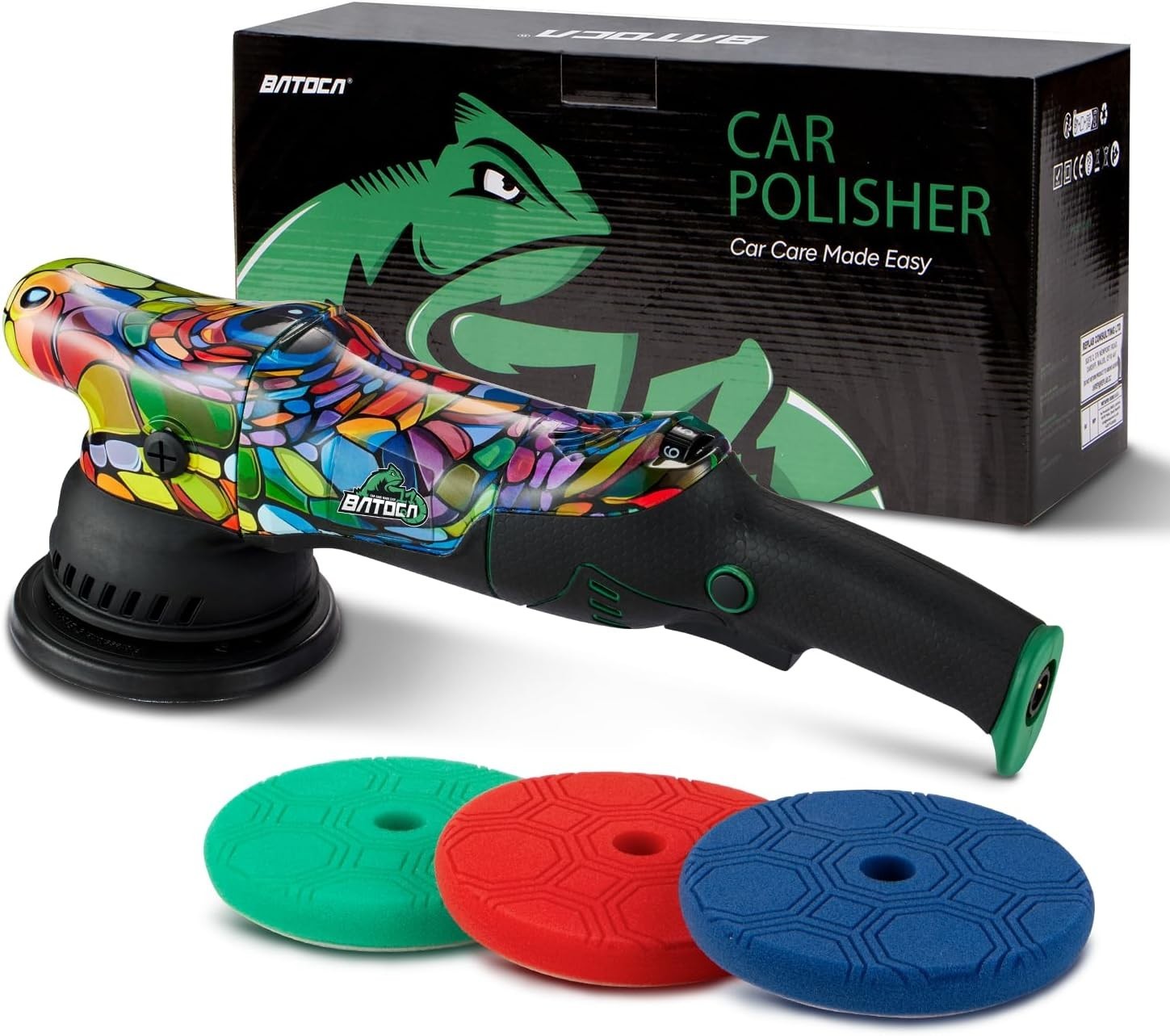 P1 Car Buffer Polisher, 1000W High-Torque – 5-Inch 15Mm Long-Throw Dual Action O