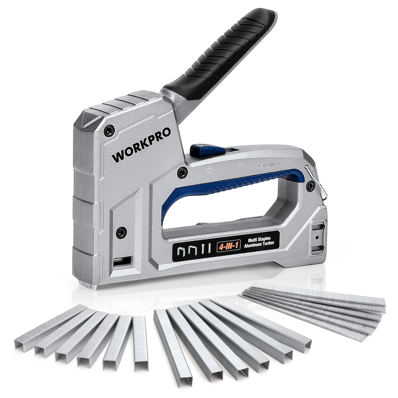 4-in-1 Aluminum Alloy Staple Gun for Upholstery with 1400 Staples&600 Brad Nails
