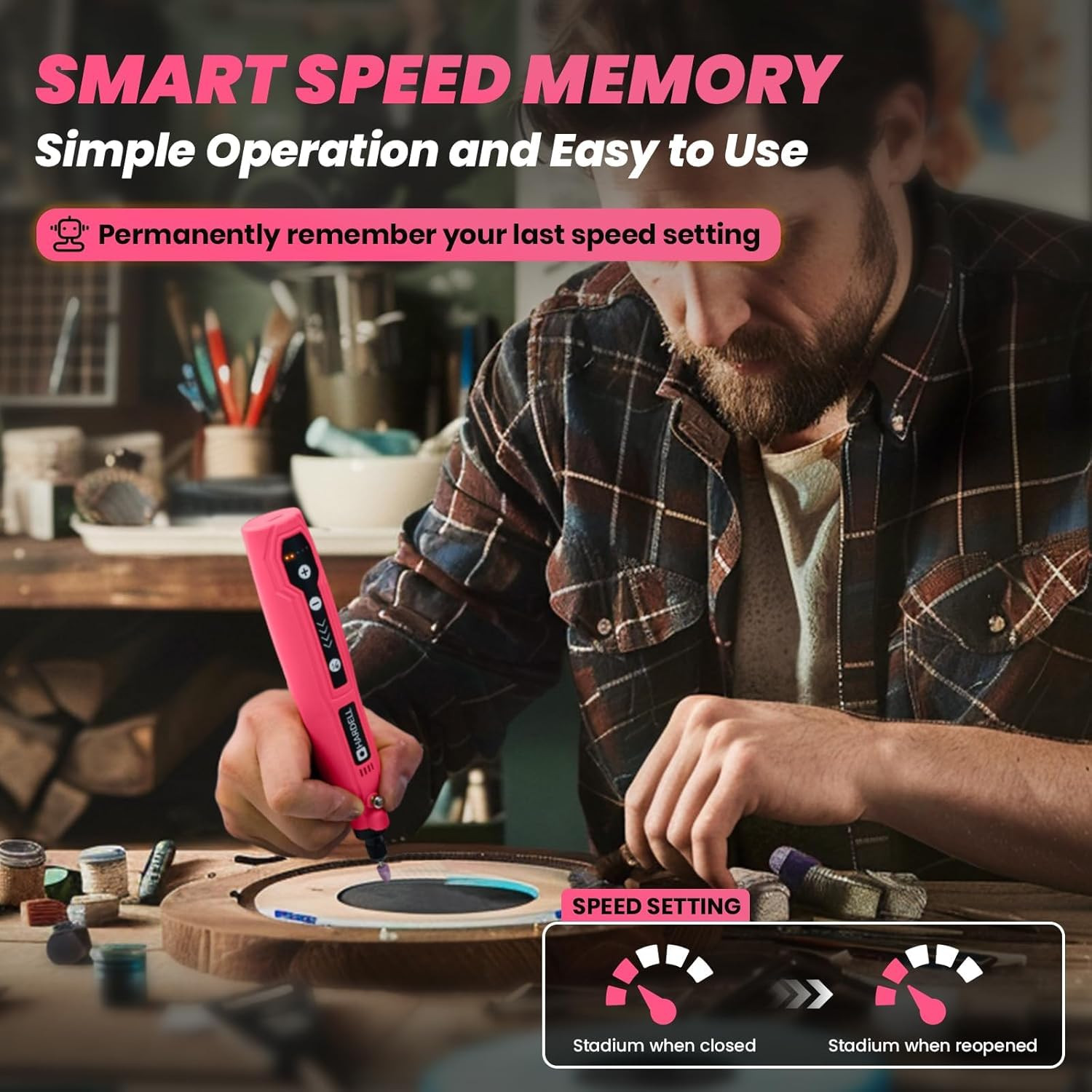 Mini Cordless Rotary Tool, 5-Speed 3.7V Rechargeable Rotary Tool Kit with 69 Acc