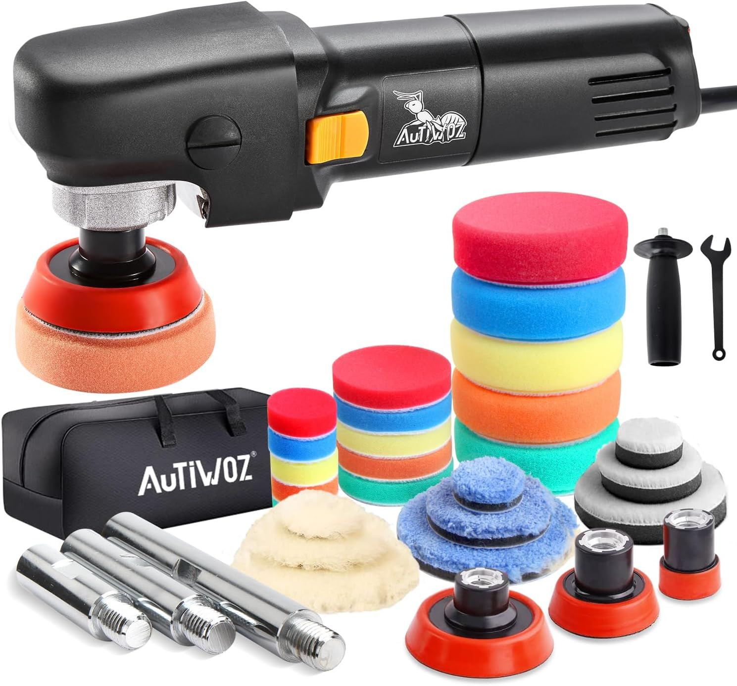 Mini Buffer Polisher, Car Polisher Waxer, 600W Rotary Polisher Machine with 33Pc