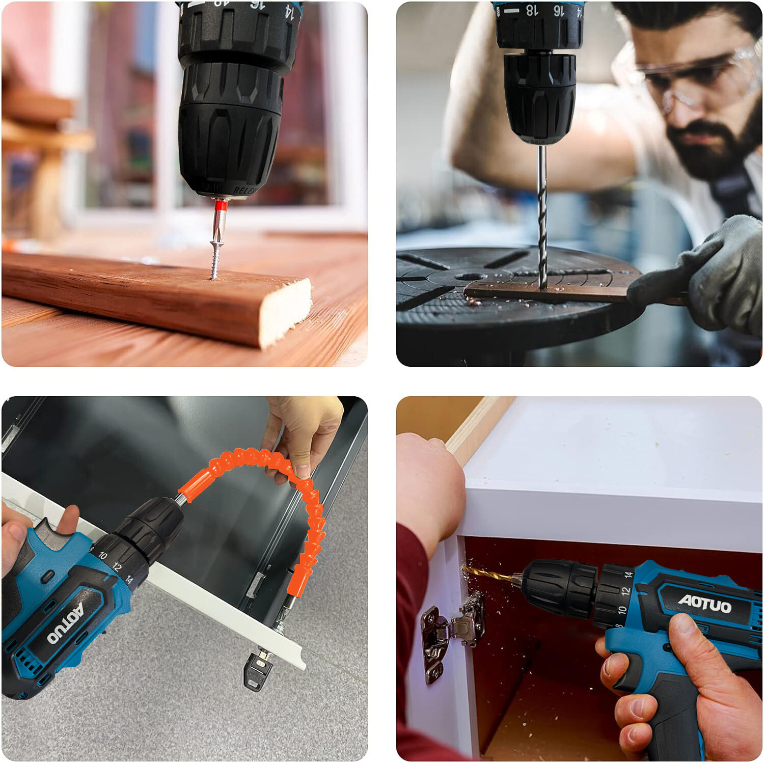 HBN Cordless Drill Set, 21V Lithium Ion Power Drill with 1 Battery and Charger