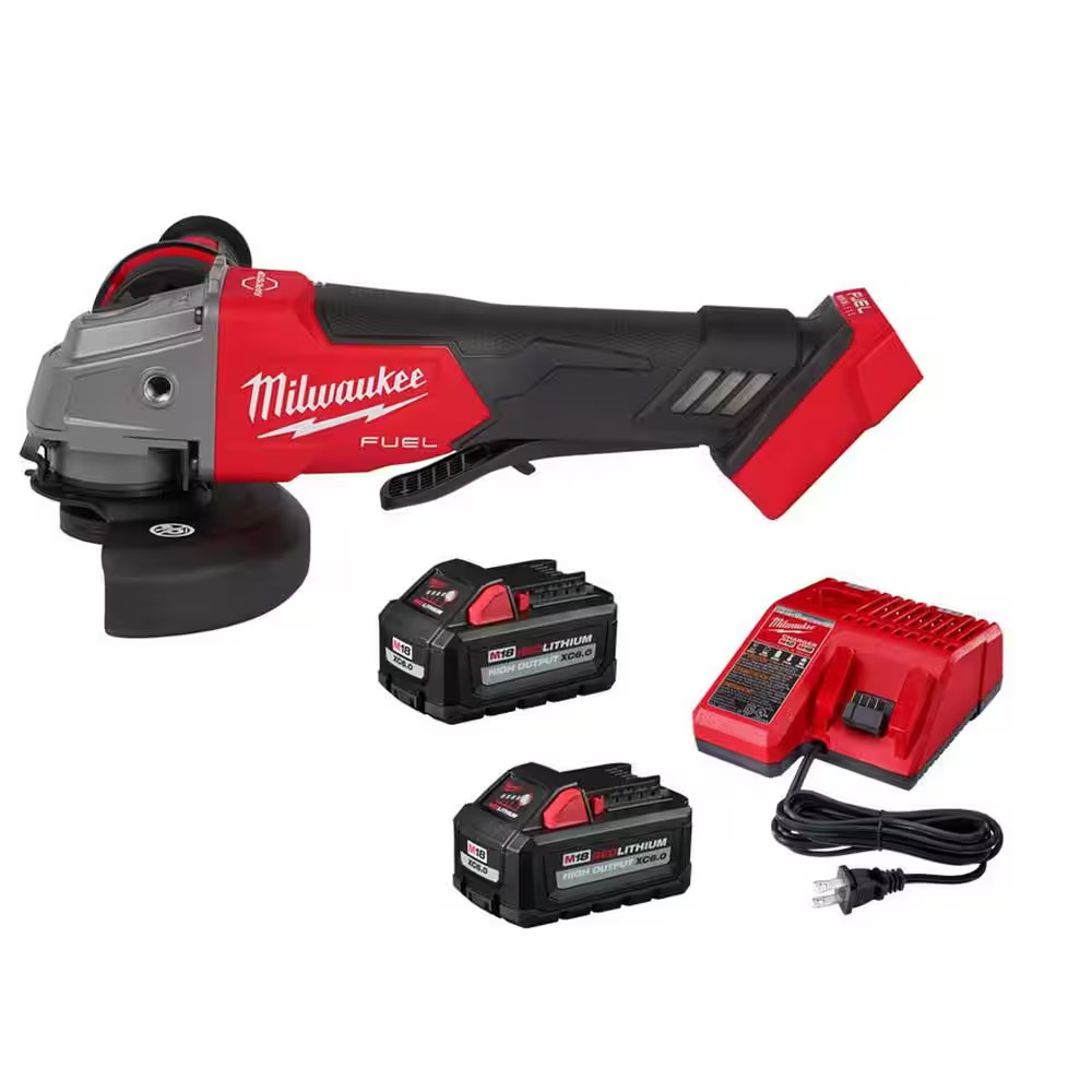 M18 Milwaukee 4-1/2 In./5 In Grinder W/Paddle Switch W Two 6Ah Battery & Charger