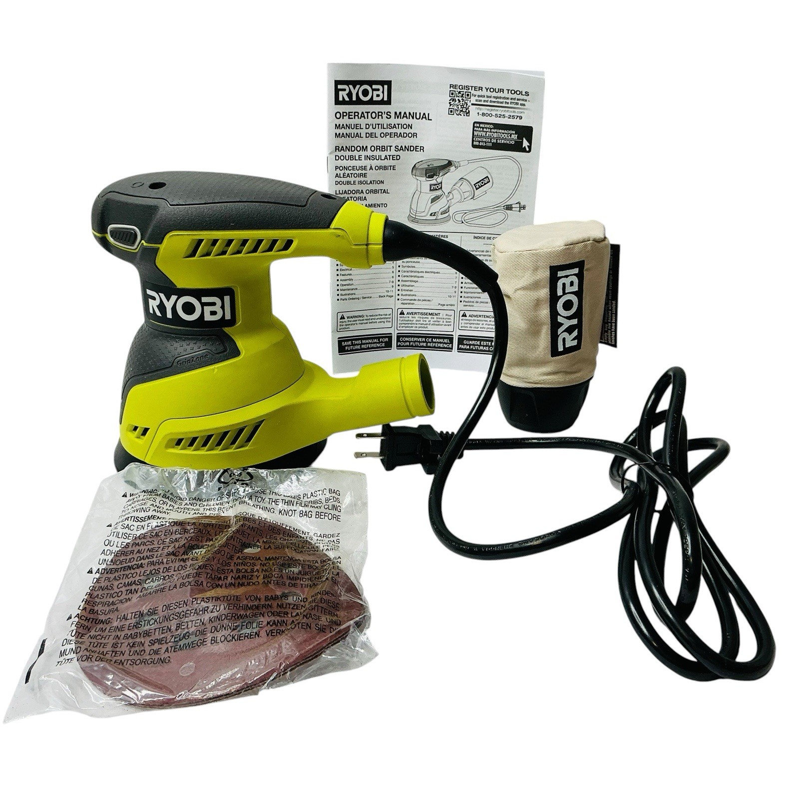 Ryobi 2.6 Amp 5 in. Random Orbit Sander (RS29OG)