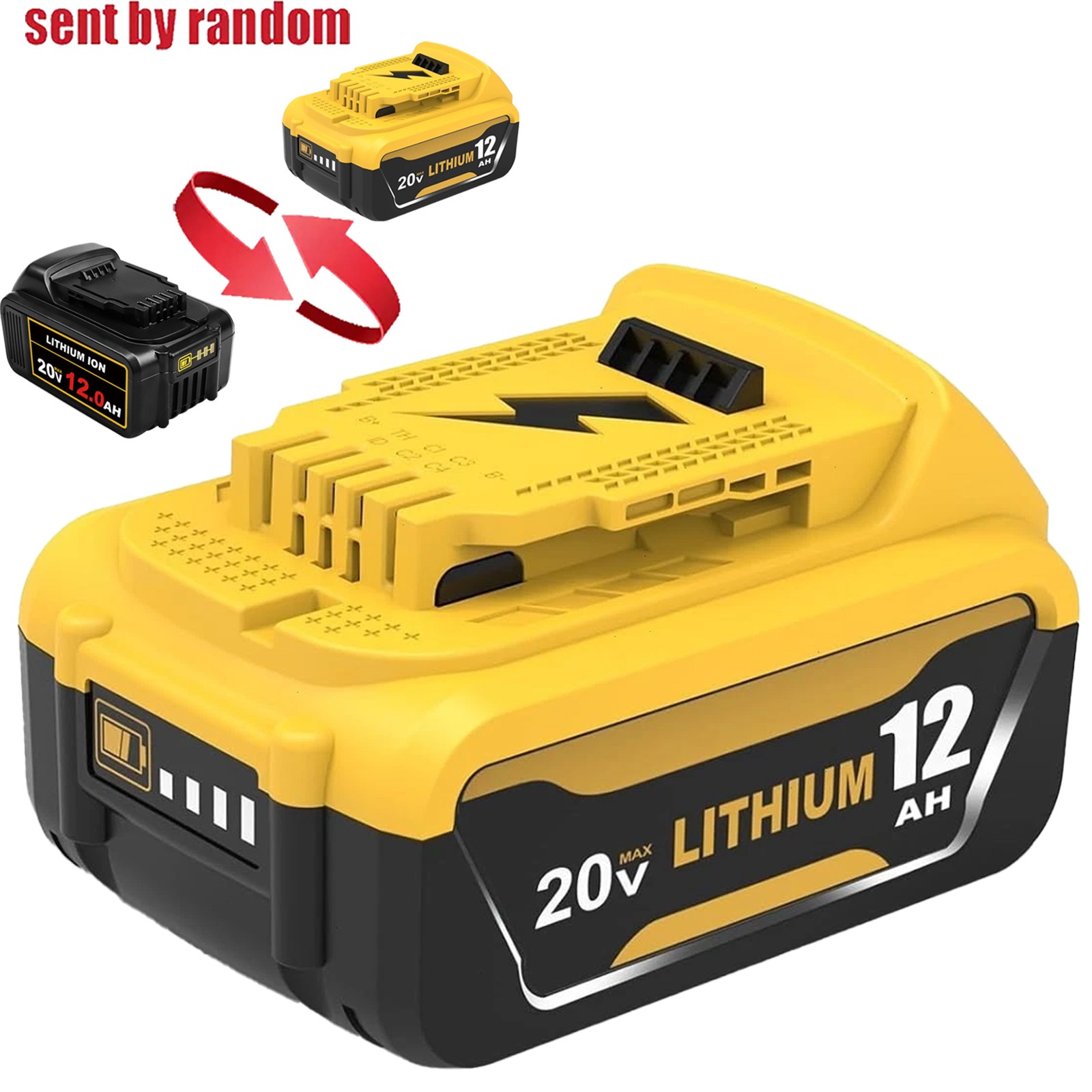 1-Pack 12.0Ah For DeWalt 20V Max XR Lithium-Ion Battery DCB206 DCB205 20 Volt