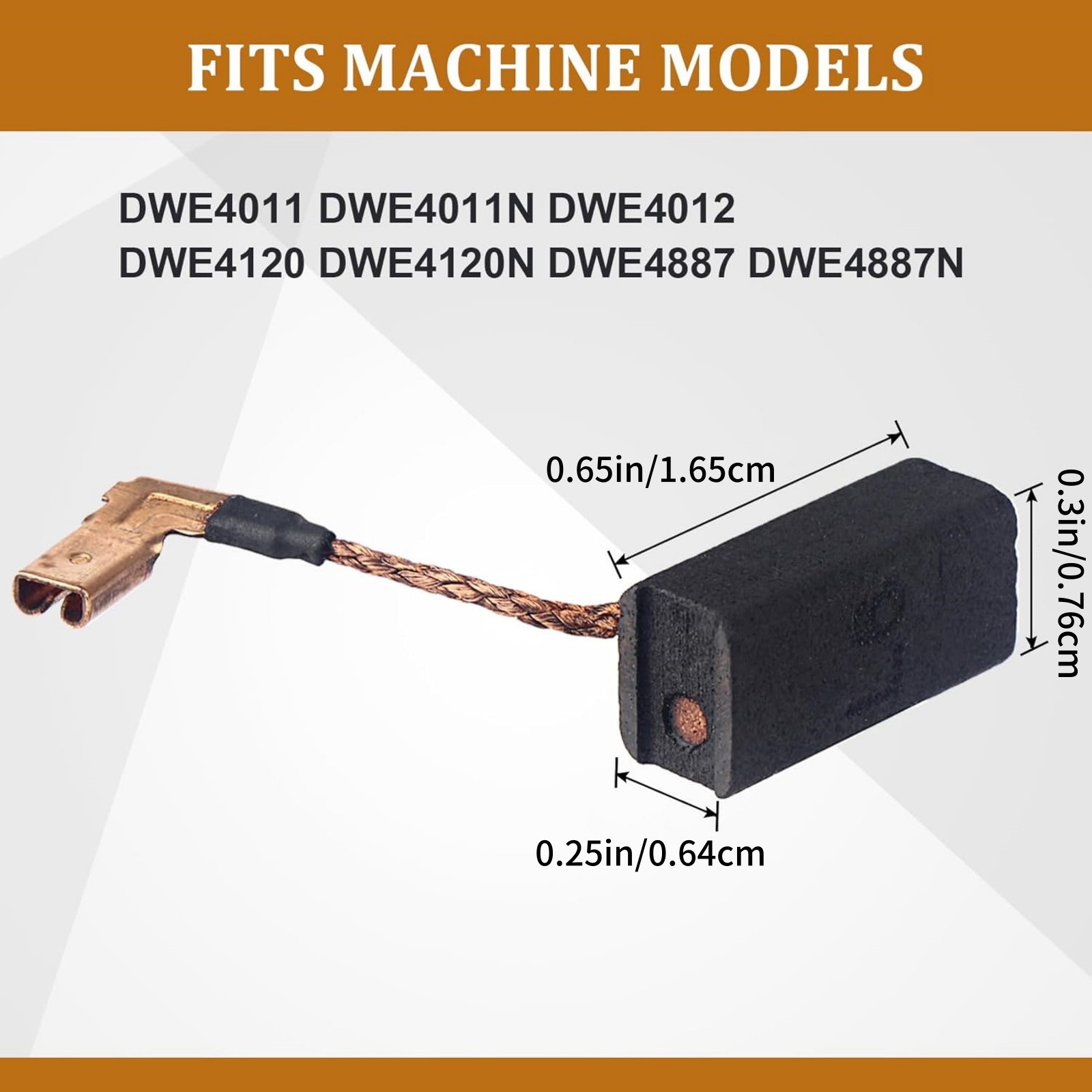 8 Pack Carbon Motor Brush Compatible For DeWalt DWE4011 DWE4011N DWE4012 DWE4120