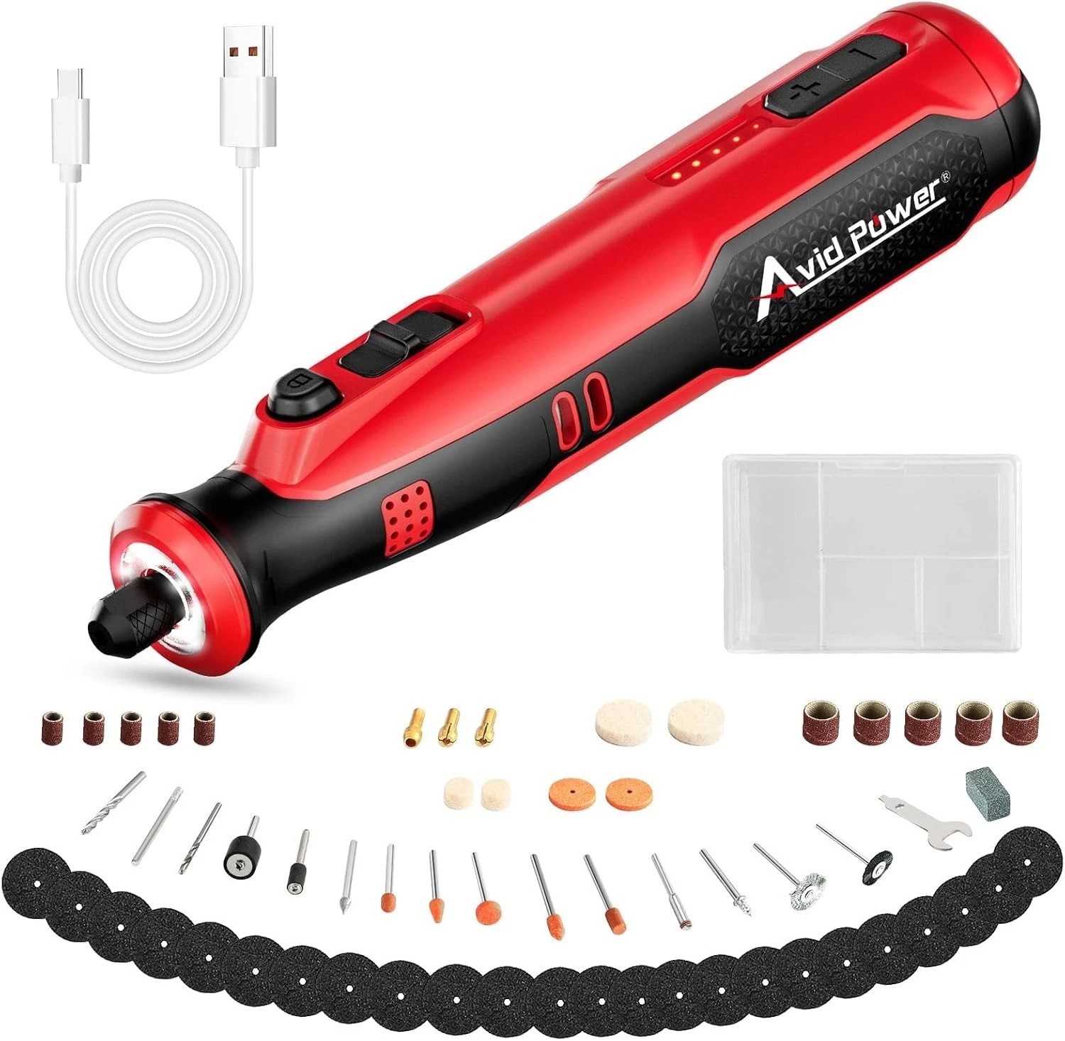 Cordless Rotary Tool 8V – 5 Speeds, 60 Pcs Accessories