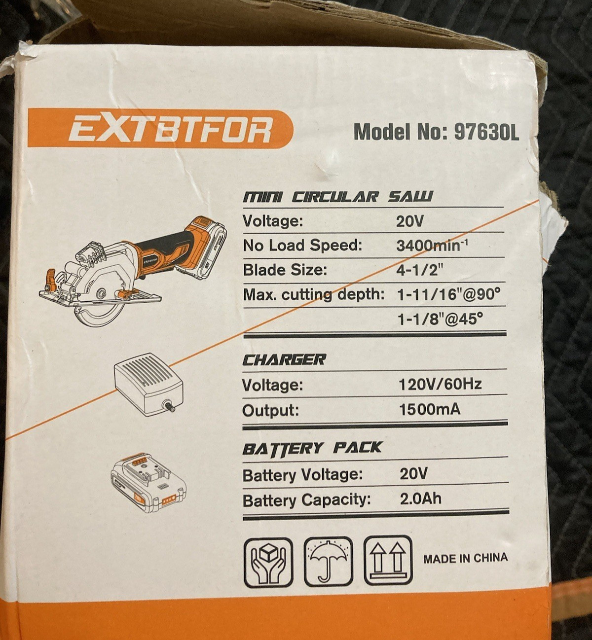 Extbtfor Circular Saw 4-1/2&Prime; Mini Cordless Circular Saw(MISSING BATTERY)
