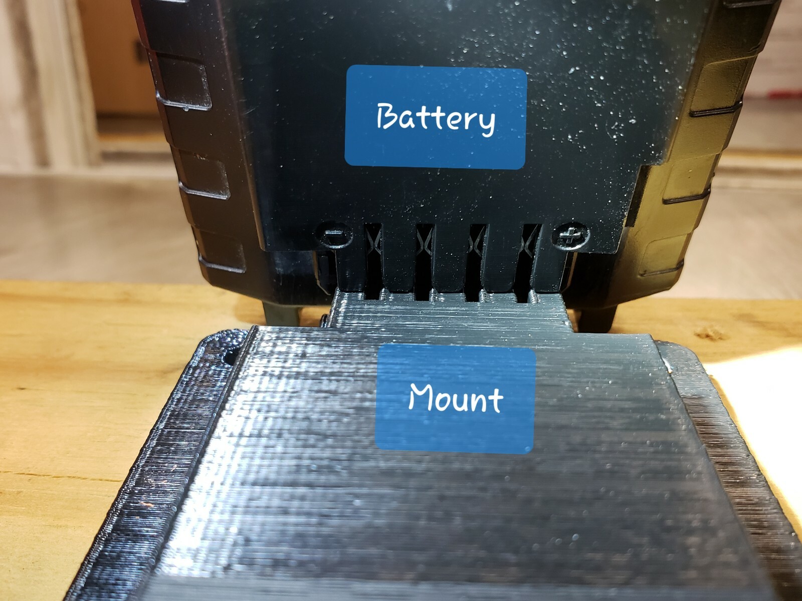 **2 Pack** Black & Decker 20V Battery Slot Tool Holder Mount