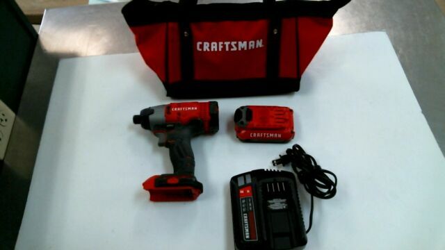 CRAFTSMAN CMCF800C2 V20 20-Volt Li-ion V20 Cordless 1/4-Inch Impact Driver Kit
