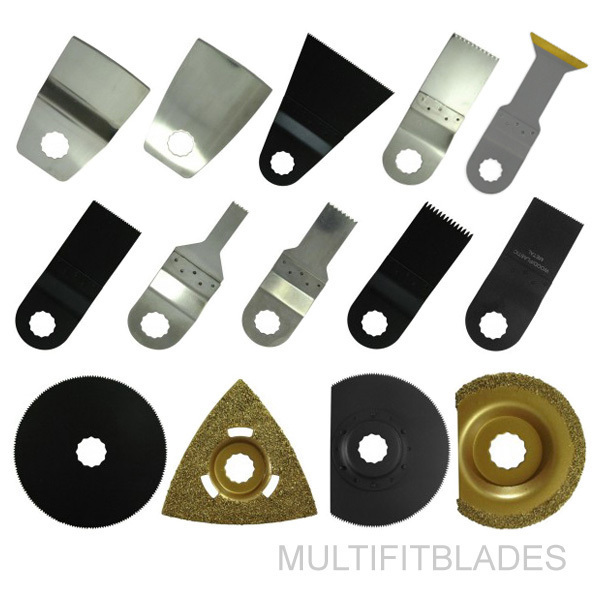 14pc Oscillating Tool Saw Blade Variety Set – fits older Ryobi Job Plus models