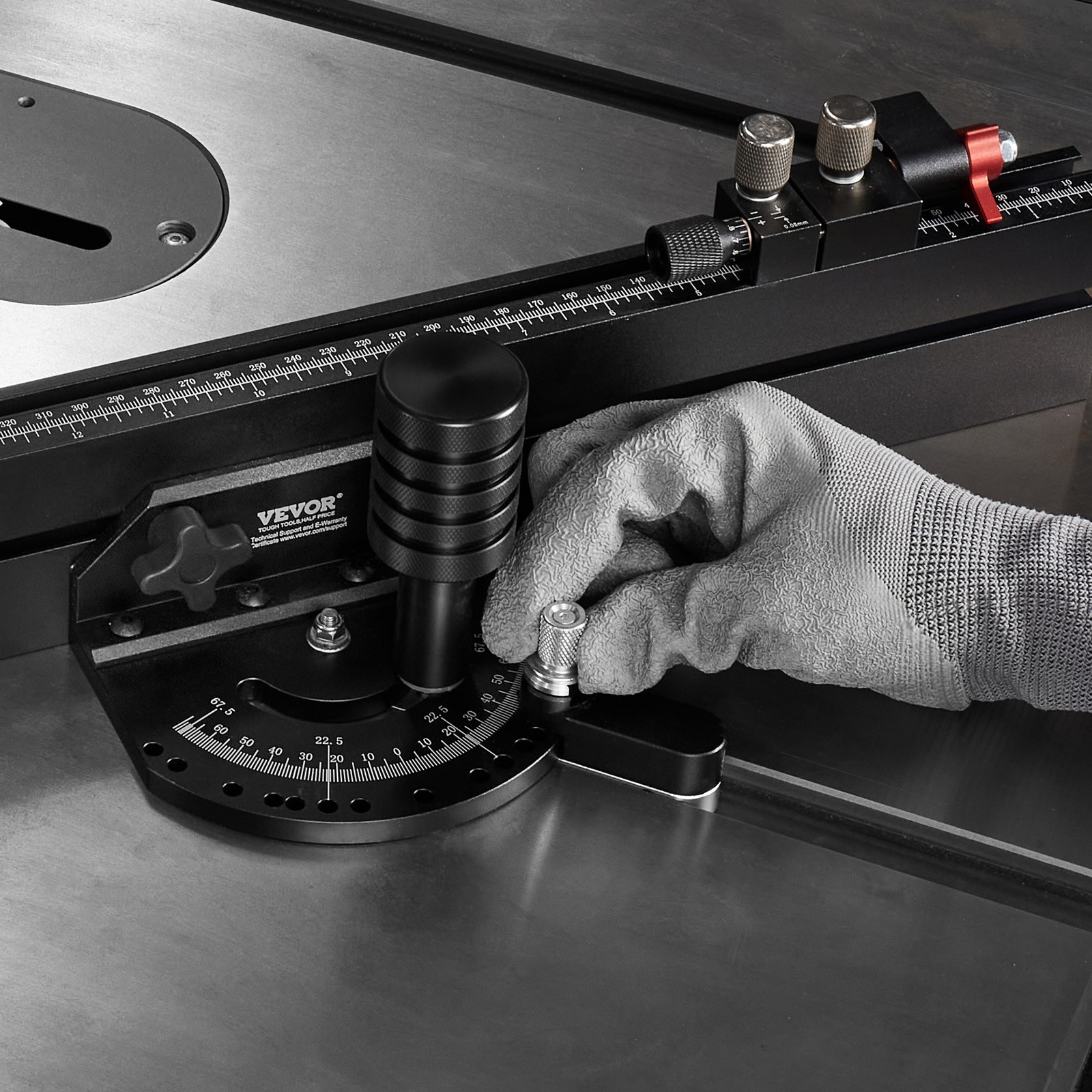 VEVOR Precision Table Saw Miter Gauge Standard Slot 3/4 » x 3/8 » 24 in Grating