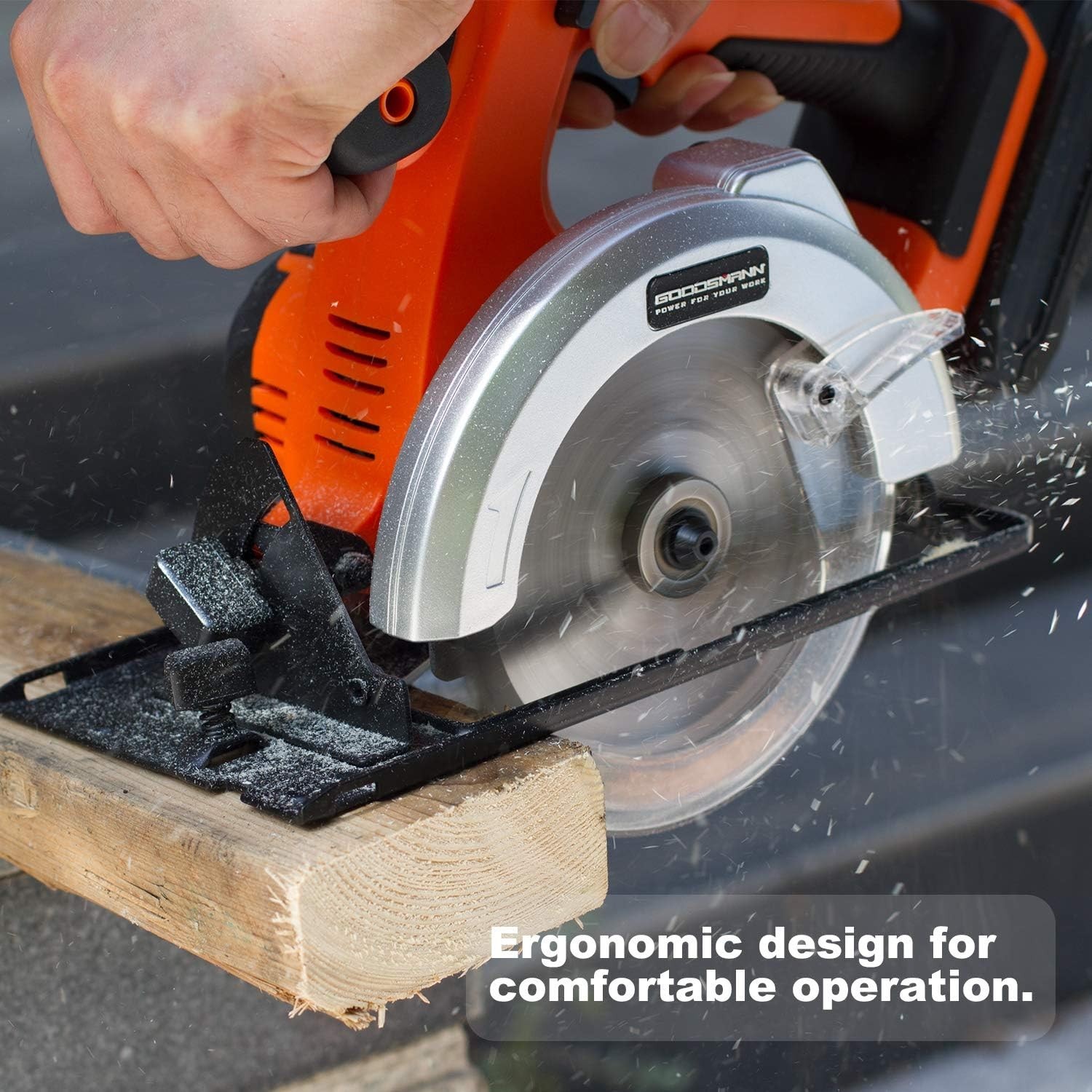 GOODSMANN 18V Cordless Circular Saw with Battery and Blades with Li-ion Battery