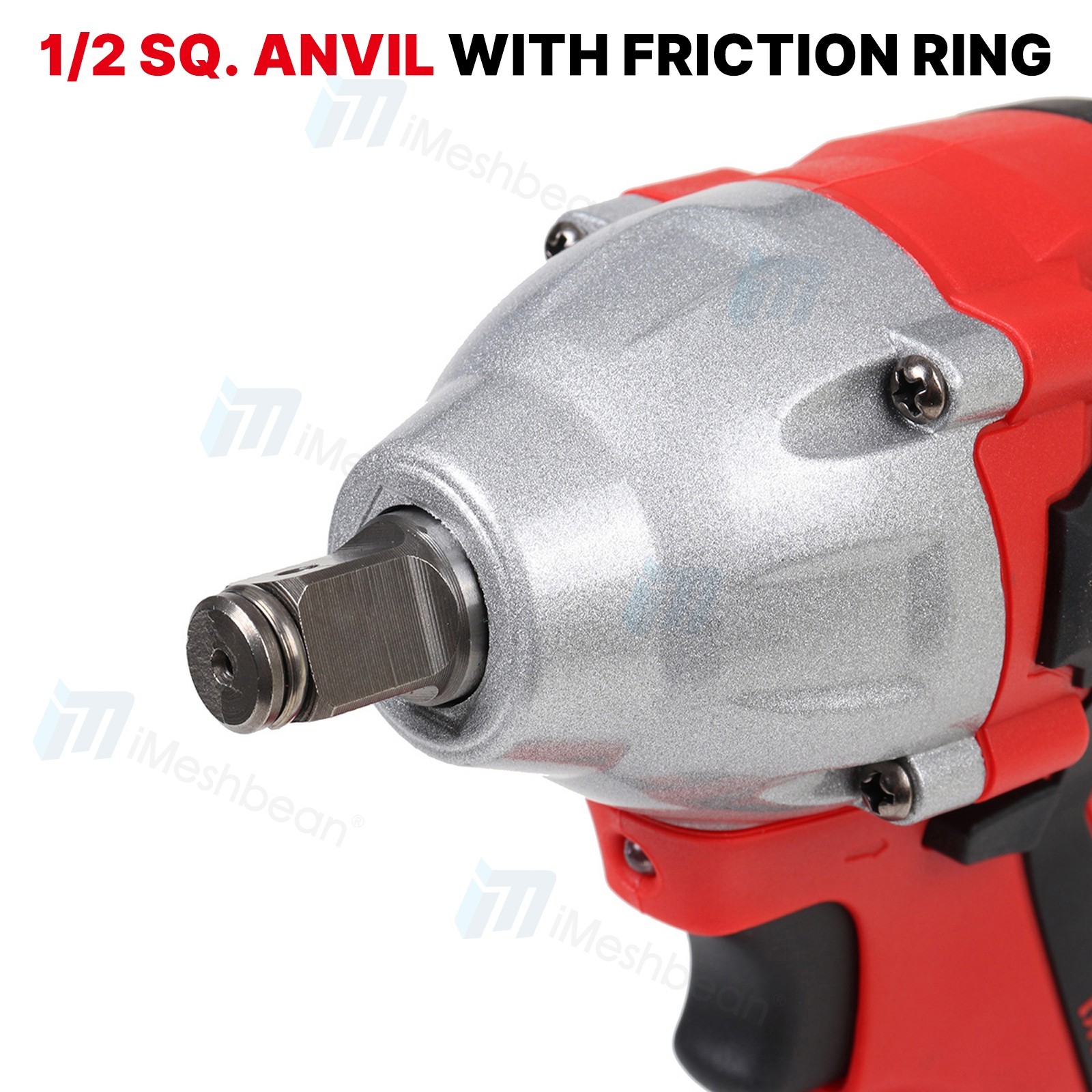 Cordless Impact Wrench 1/2&Prime; High Torque Brushless 20V Drill Driver Tool+2Battery