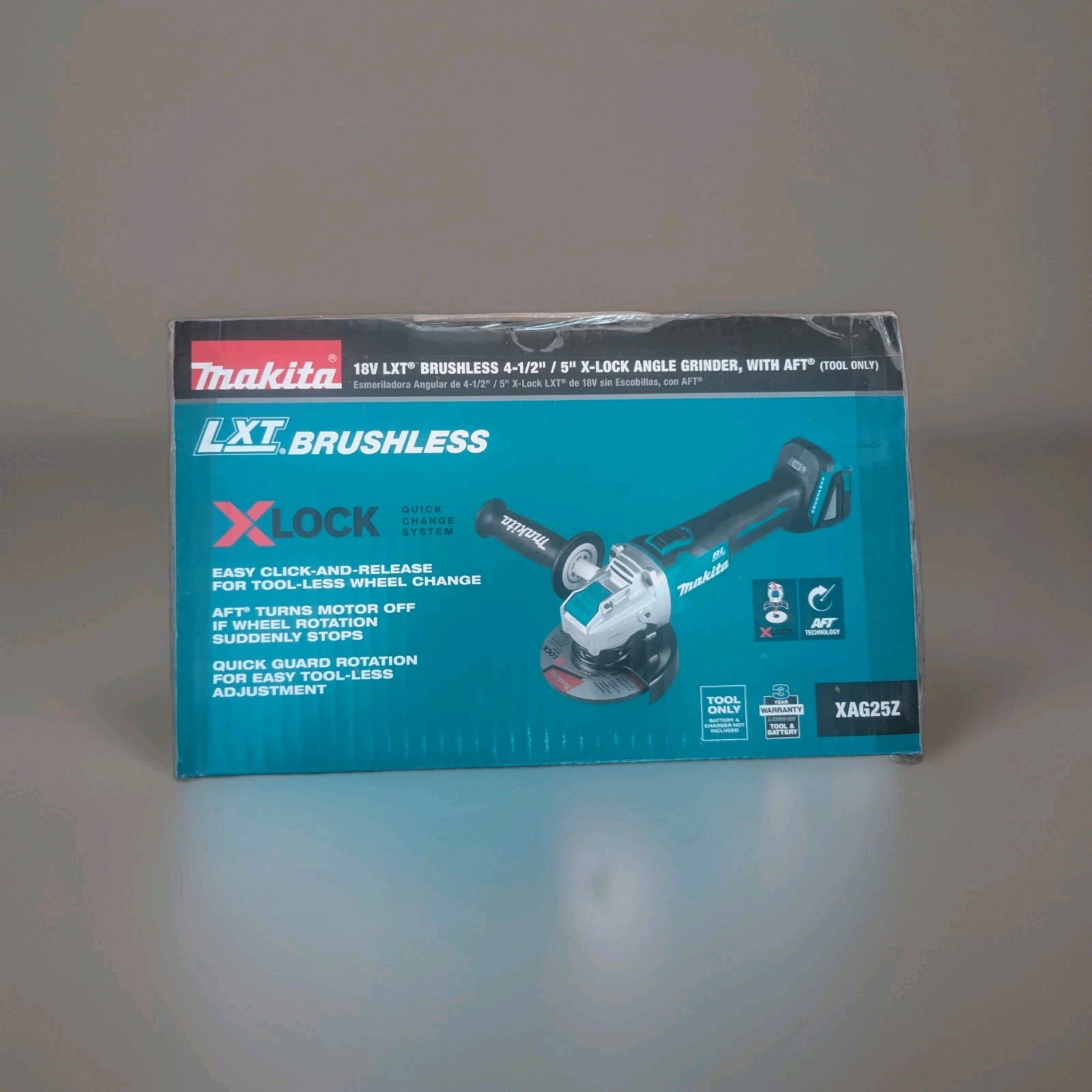 NEW IN BOX Makita XAG25Z 18V Cordless Brushless X-Lock 4.5 – 5&Prime; Grinder 18 Volt