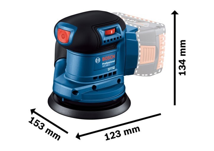 Bosch GEX 185-LI 18V 5&Prime; Cordless Random Orbit Sander[Tool Only]