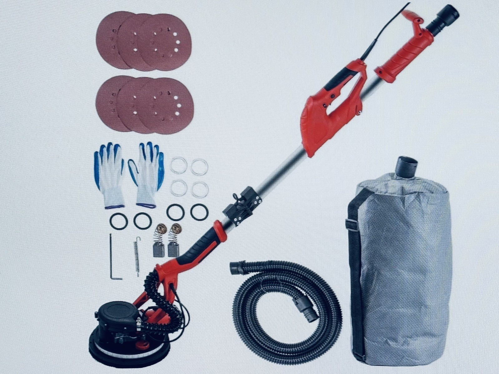 Electric Drywall Sander with Integrated Dust Collection System