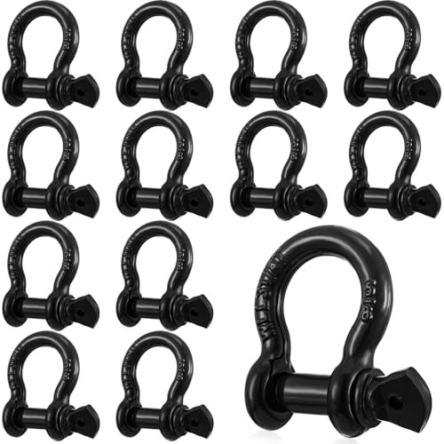 Pack D Ring Shackle Heavy Duty with Screw Pin Galvanized Coating for 5/8&Prime; 6