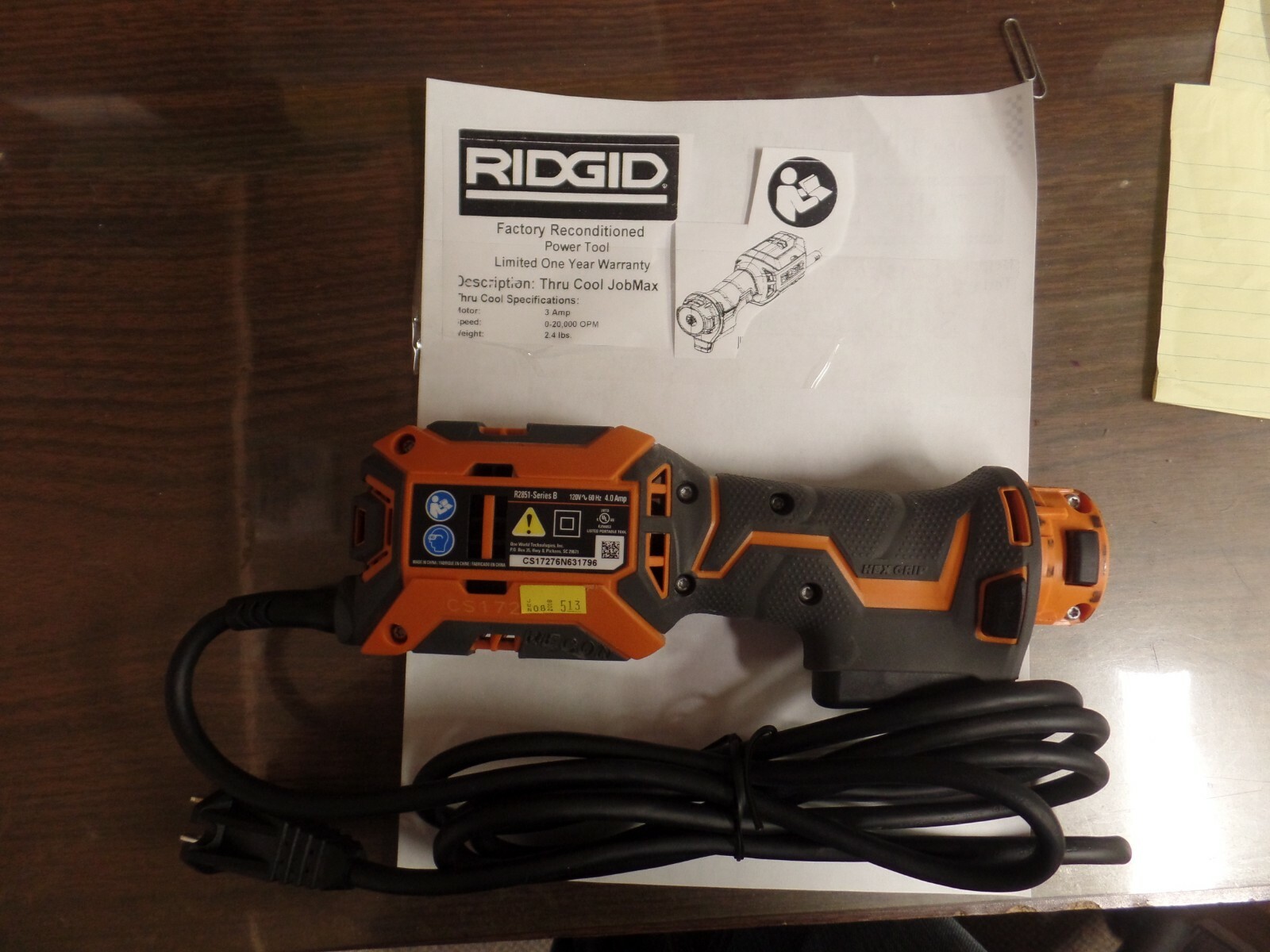 Ridgid R2851 Series B Corded JobMax Multi-tool (Power Base only)