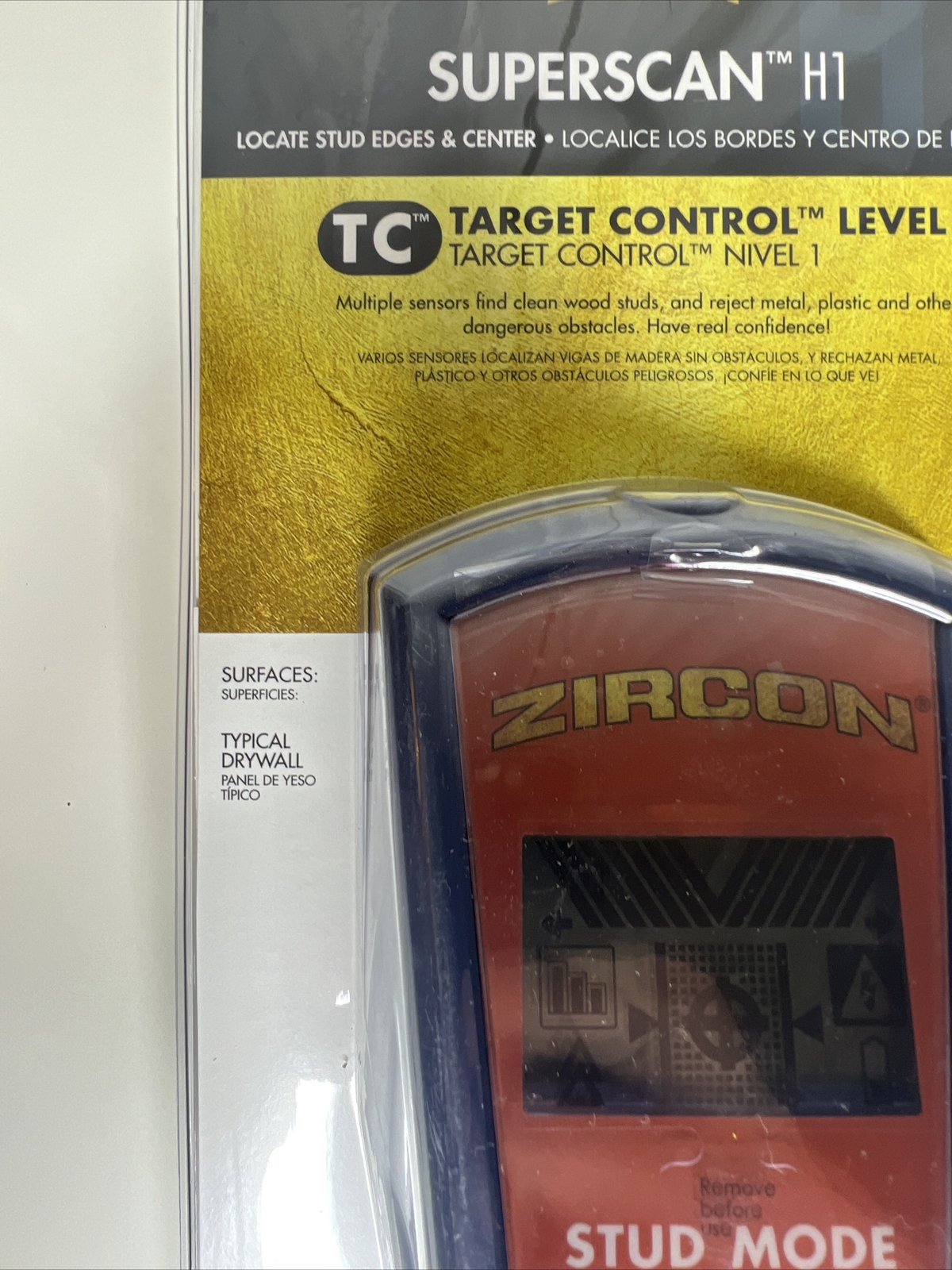 NEW ZIRCON SuperScan 0.75-in Scan Depth Metal Wood Stud Finder H1 Center Edge