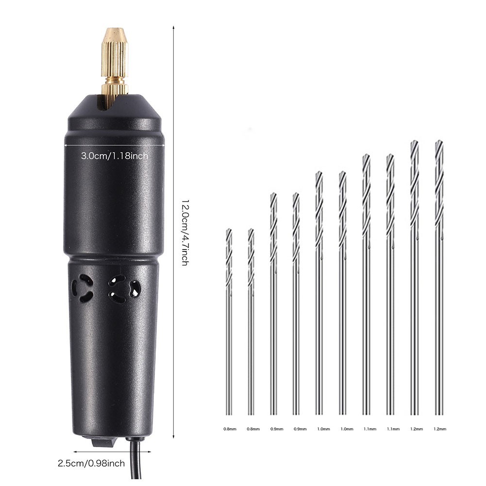 Compact and Reliable Electric Drill for Polymer Pendant Making USB Powered