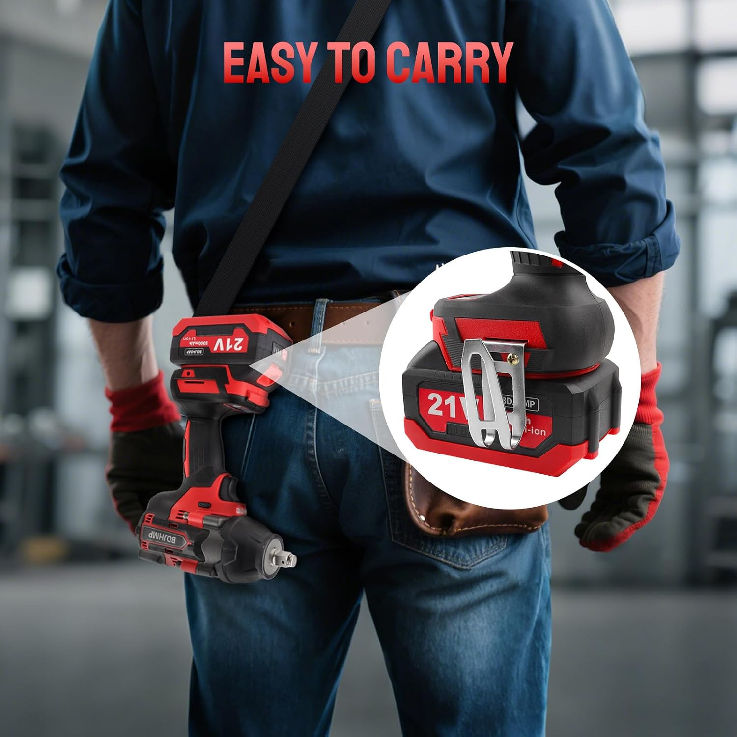 Cordless Impact Wrench 1/2 Inch, 1500 N.M/1106Ft-Lbs Brushless Impact Gun | Comp