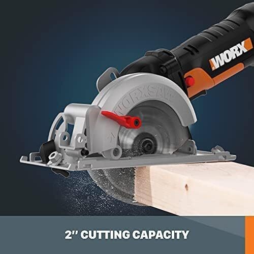 4.5&Prime; Corded Electric Compact Circular Saw One-Hand Operation Depth Adjustments