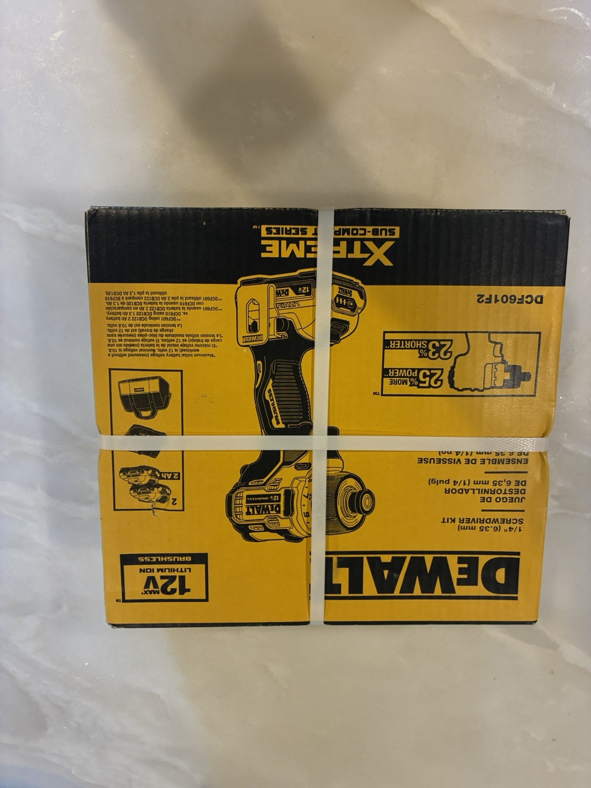 DEWALT DCF801F2 12V Brushless Impact Driver Kit, Brushless, 2 Batteries, Charger
