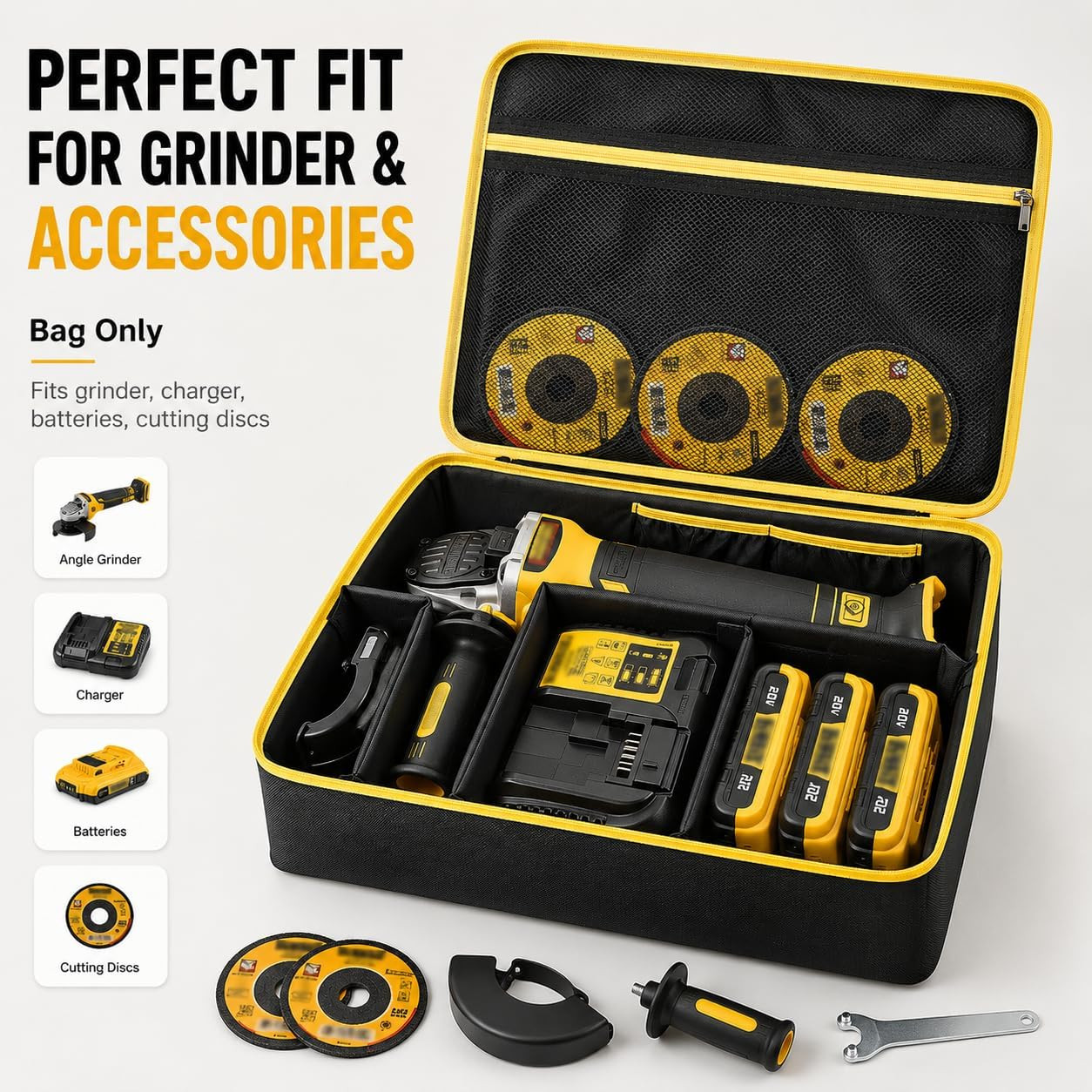 Bag Compatible with DEWALT 20V MAX* Angle Grinder Tool (DCG413B), Also Fit for F