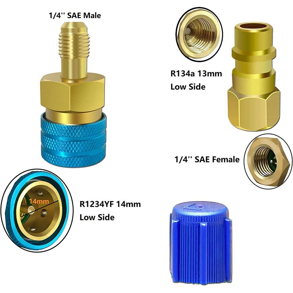 Brass For R1234YF Quick Couplers for Automotive Climate Control Repair
