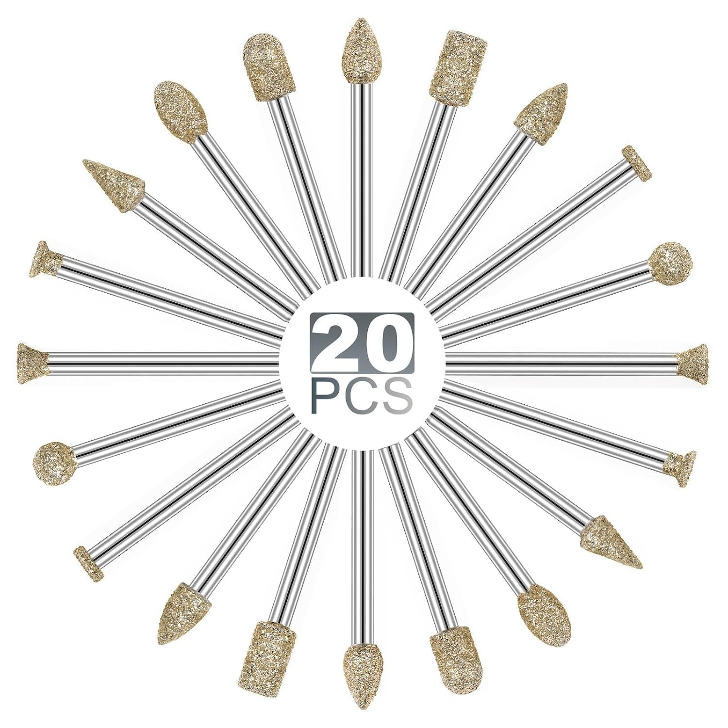 Professional 60 Grit Diamond Drill Bit Set – Engraving for Metal, Wood, Glass