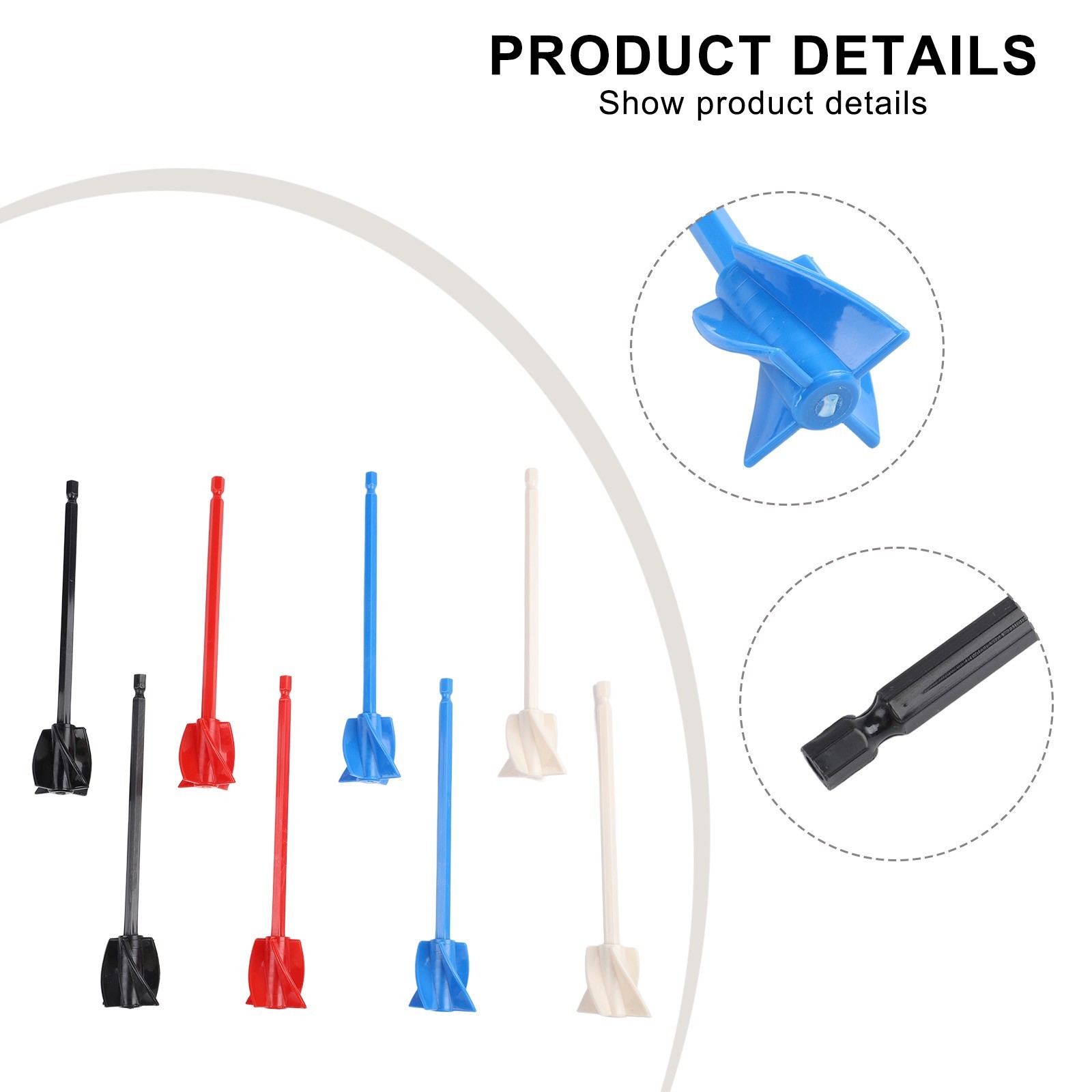 Drill Powered Paint Mixer Set for Thick Liquids Smooth Consistent Blending