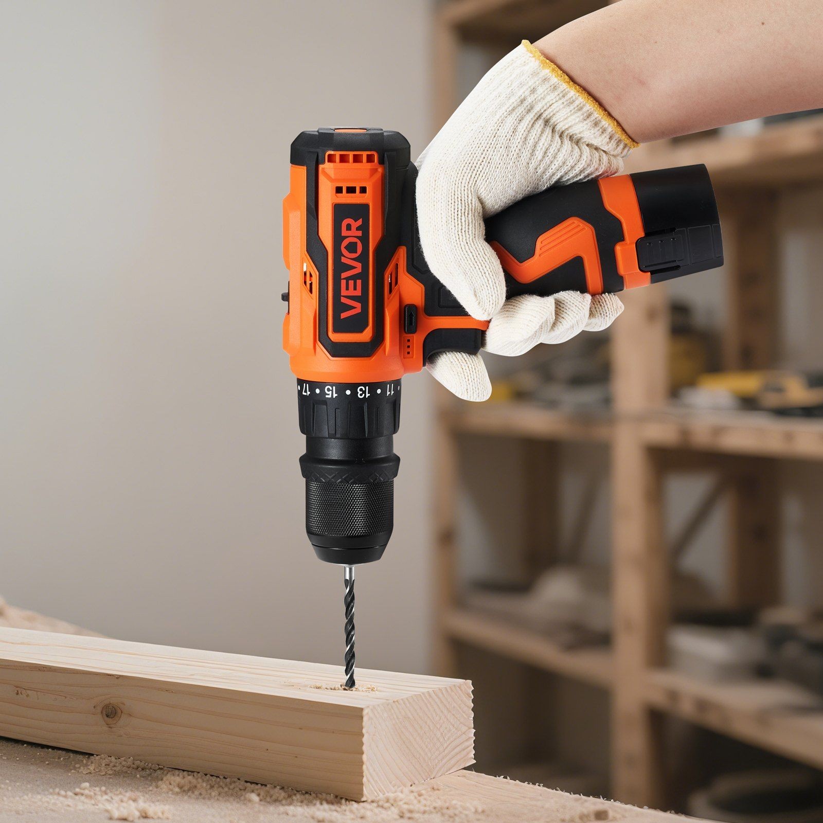 5-in-1 Cordless Drill: 32N·m, Dual-Speed, 19 Settings, Metal Chuck, LED & Case