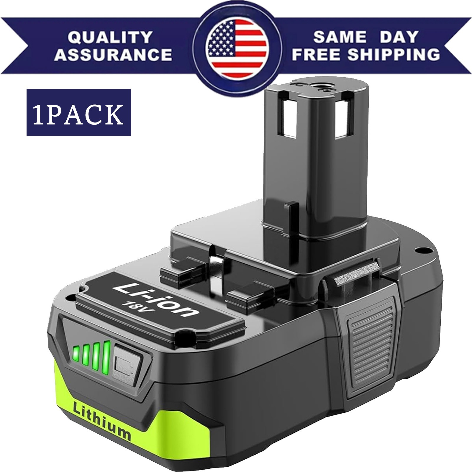 18Volt 3.0Ah For Ryobi P108 18V High Capacity Lithium-Ion Battery Replacement