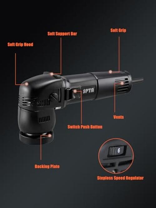 Mini Orbital Polisher – 3 Inch 10mm/780W Variable Speed Dual Action With