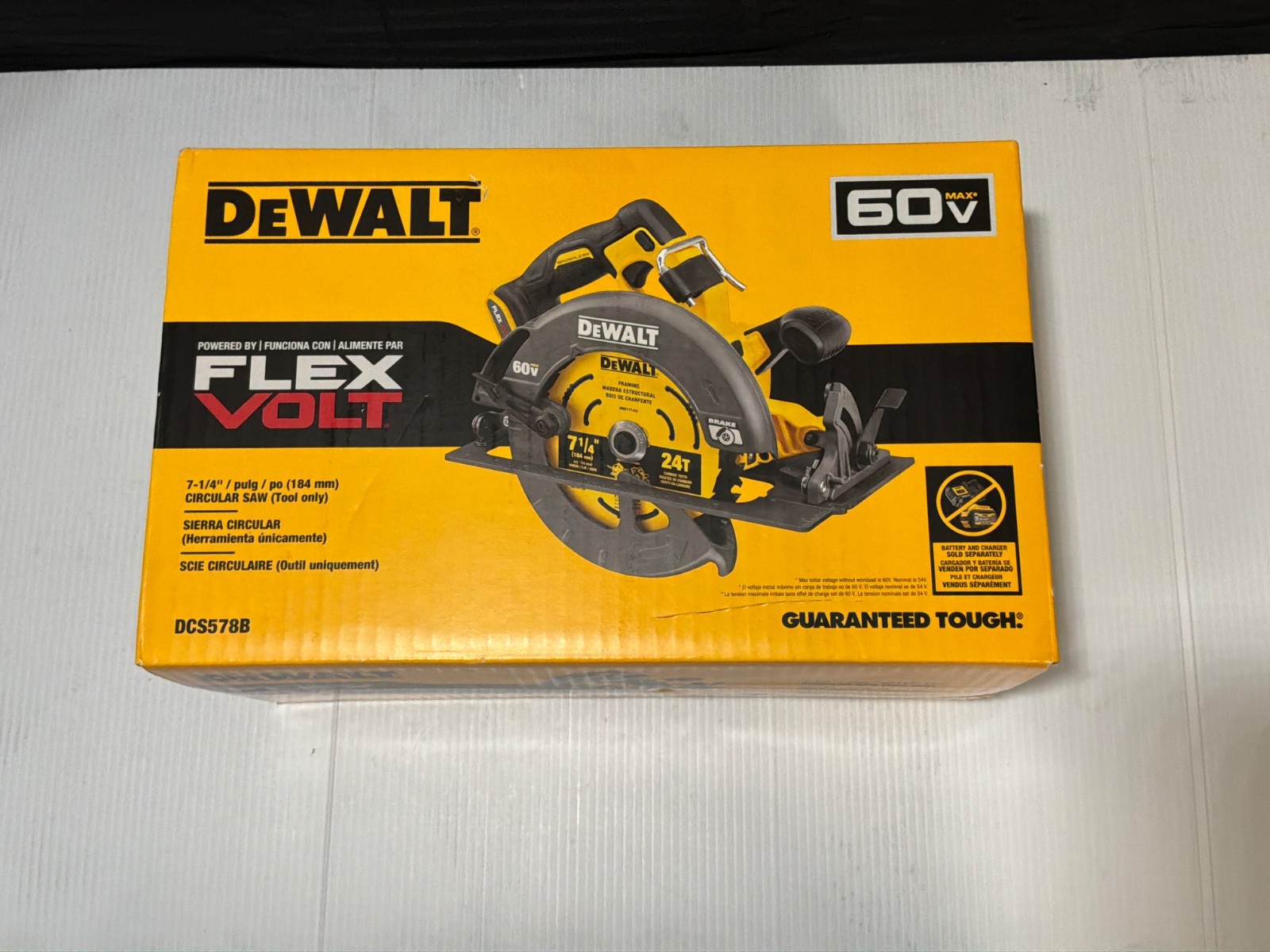 DeWalt DCS578B FLEXVOLT 60V MAX 7-1/4” Circular Saw NEW Sealed