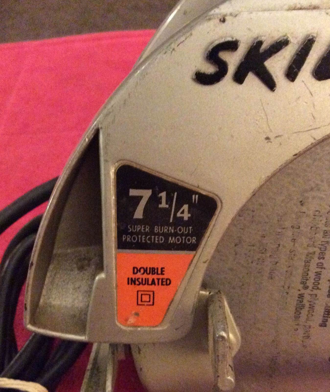 Skilsaw 7 1/4” Model 537 Saw Type 6 ,Double Insulation’. Made In U.S.A Corded
