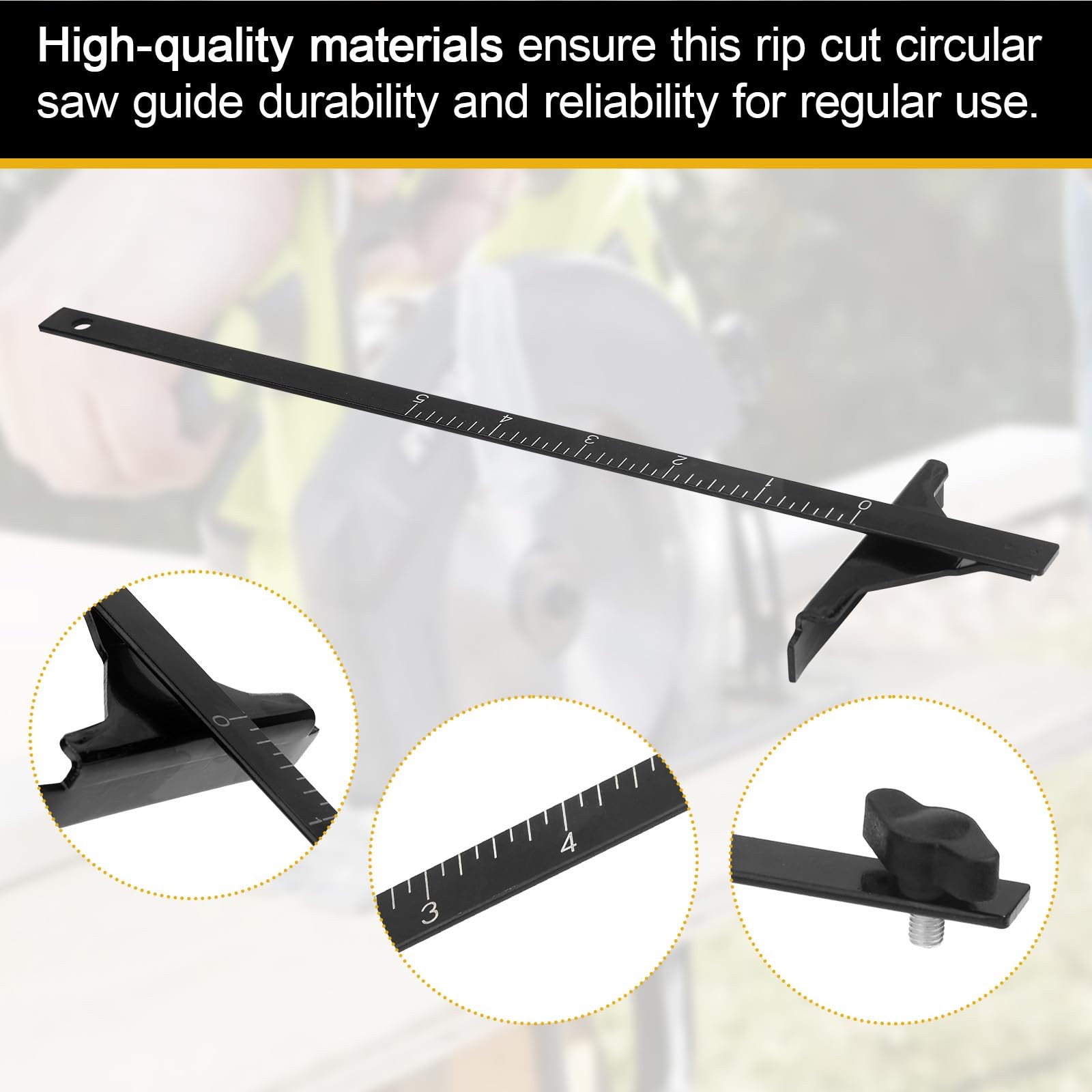 Edge Rip Guide for Ryobi P508 Circular Saw 204585001 Black