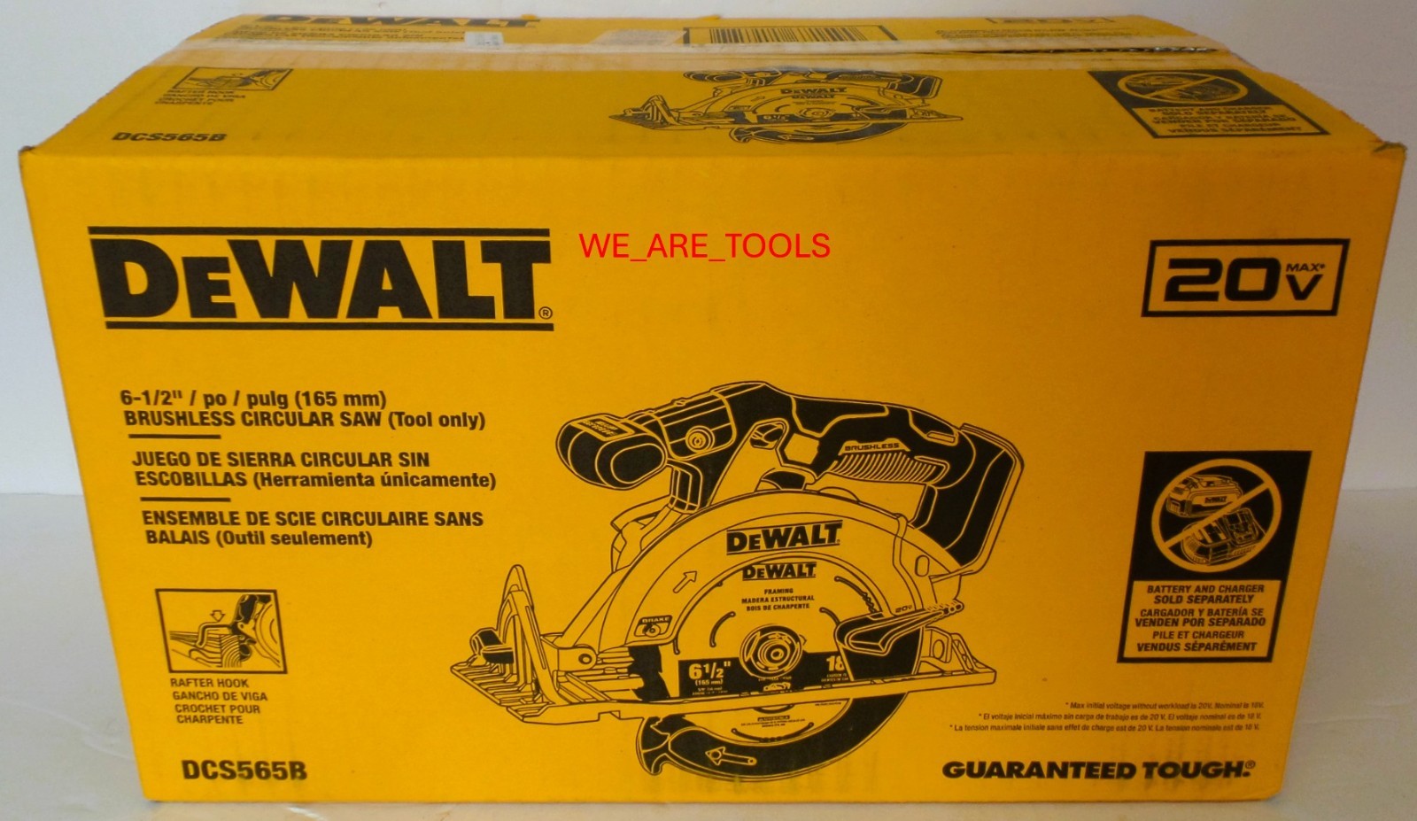 Dewalt DCS565B 20 Volt MAX 6-1/2&Prime; Brushless Cordless Circular Saw 20V XR
