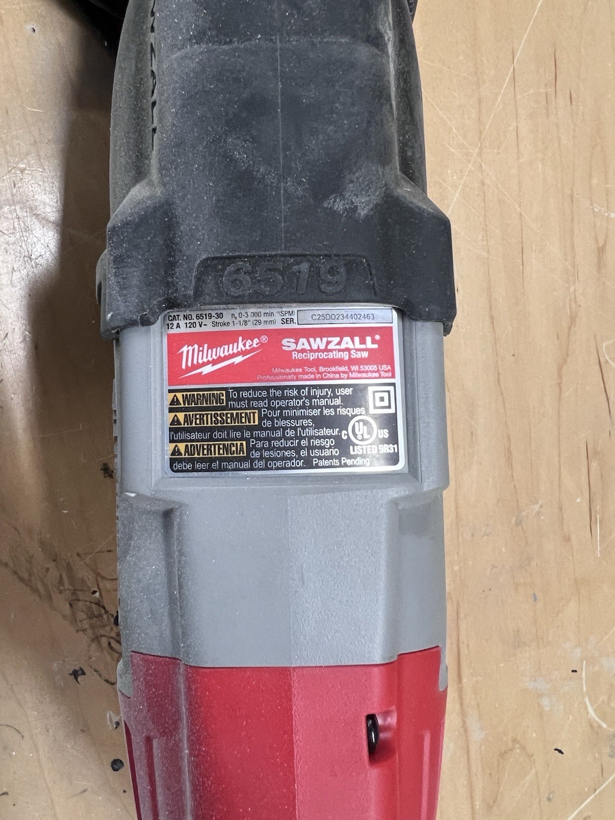 Milwaukee Sawzall 6519-30 Super Shear modified – insulation specialty tool.