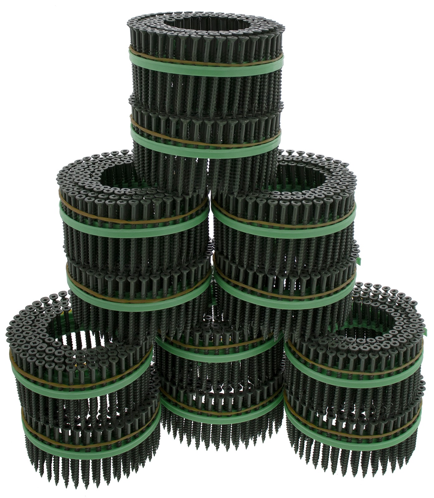 MURO Green Epoxy #8 x 2-1/2&Prime; Square Flat-Head Wood Deck Screws for Speed Driver
